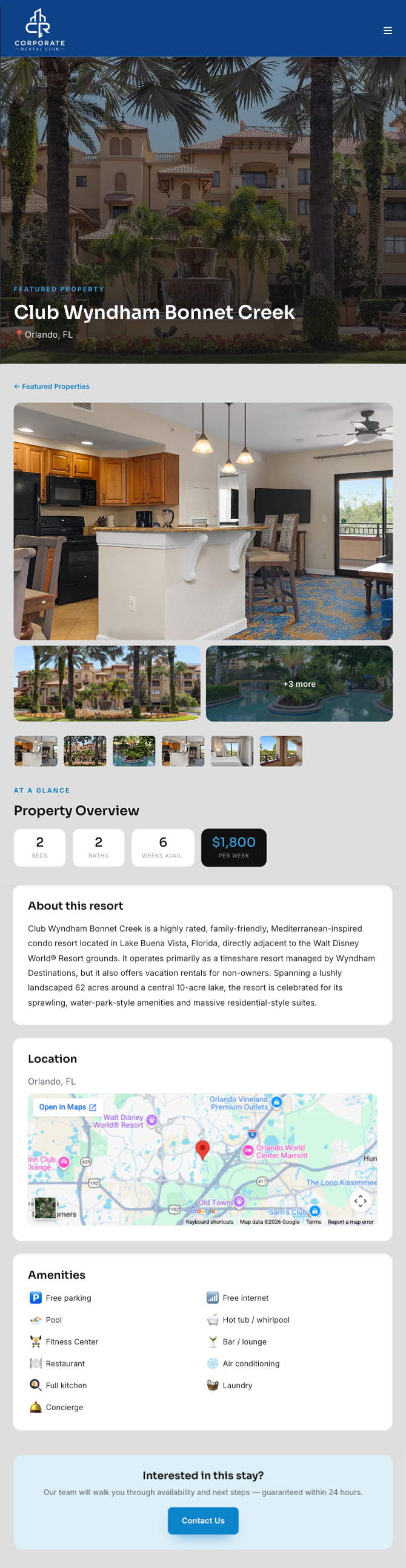 Property profile on tablet